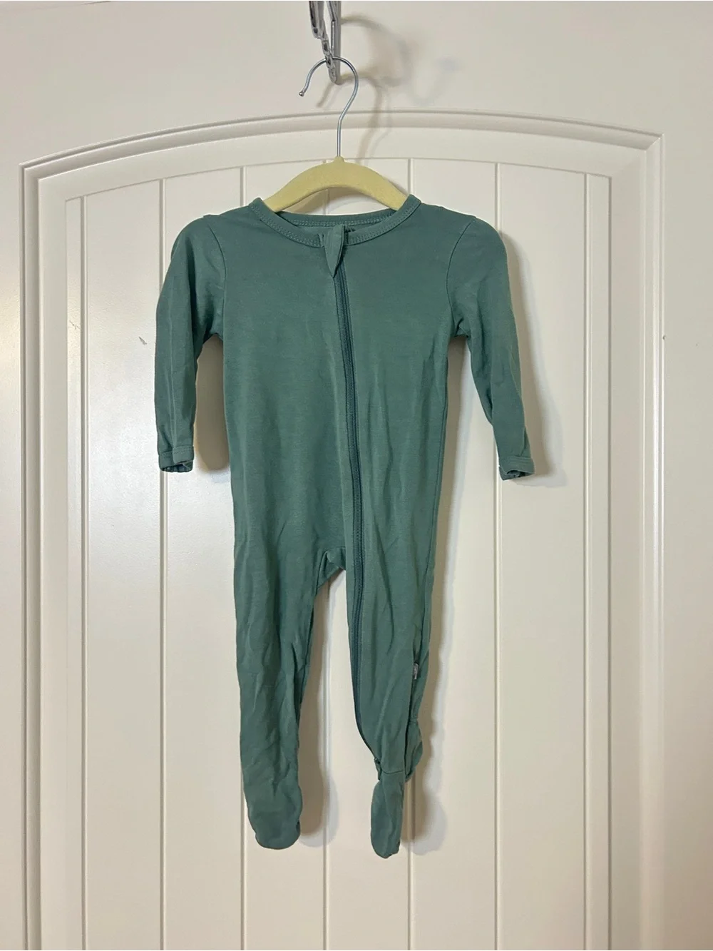 Kyte Baby Footed Green Bamboo Sleeper